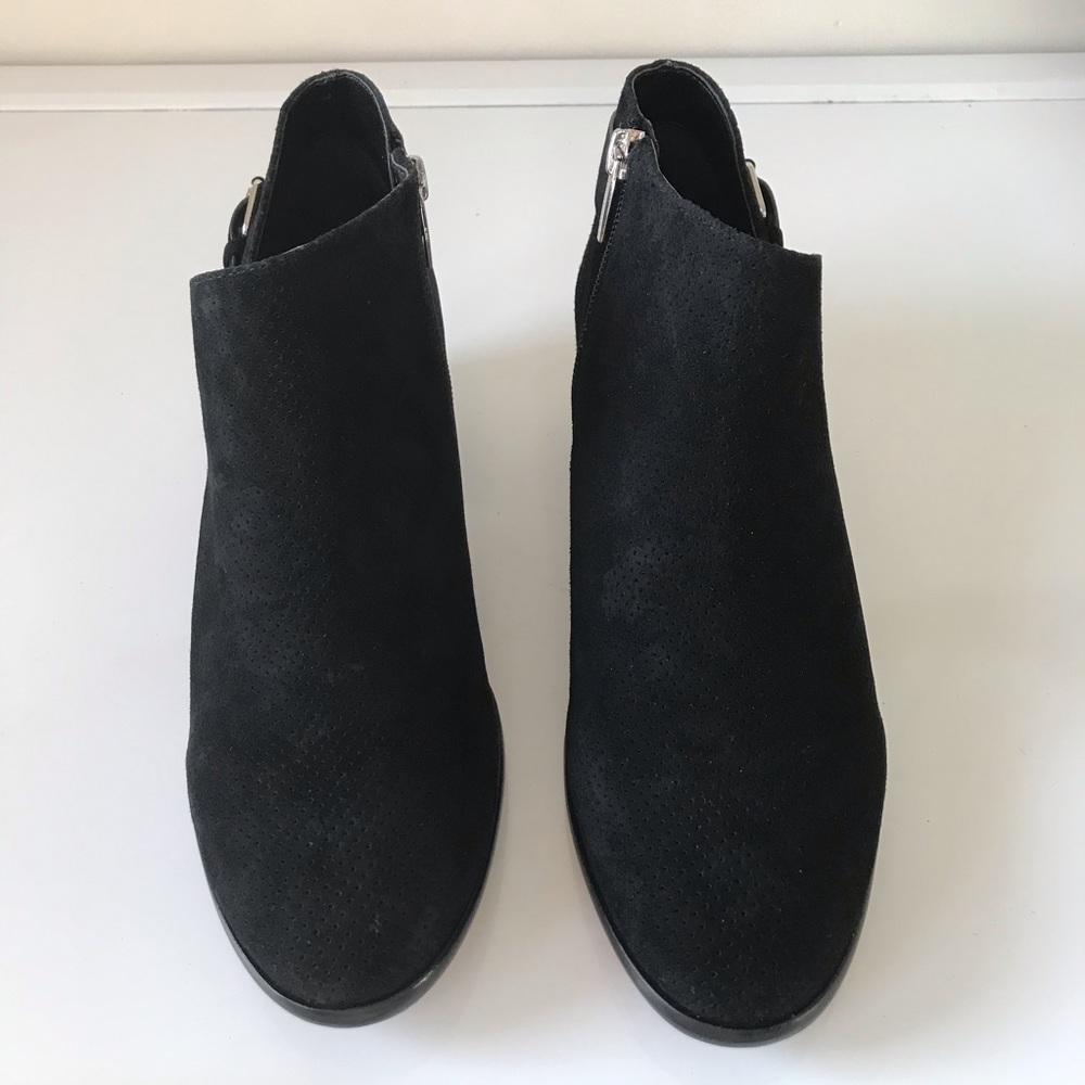 Vince Camuto Parveen Suede Buckle Booties - Picture 5 of 9